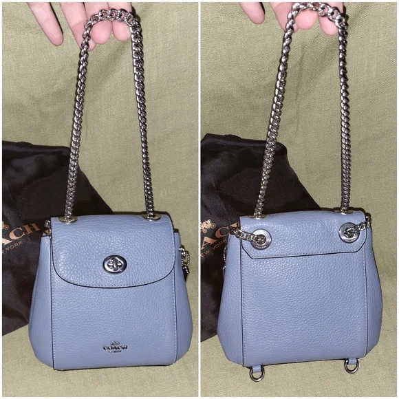 COACH Pebble Convertible Backpack Purse - Picture 9 of 9